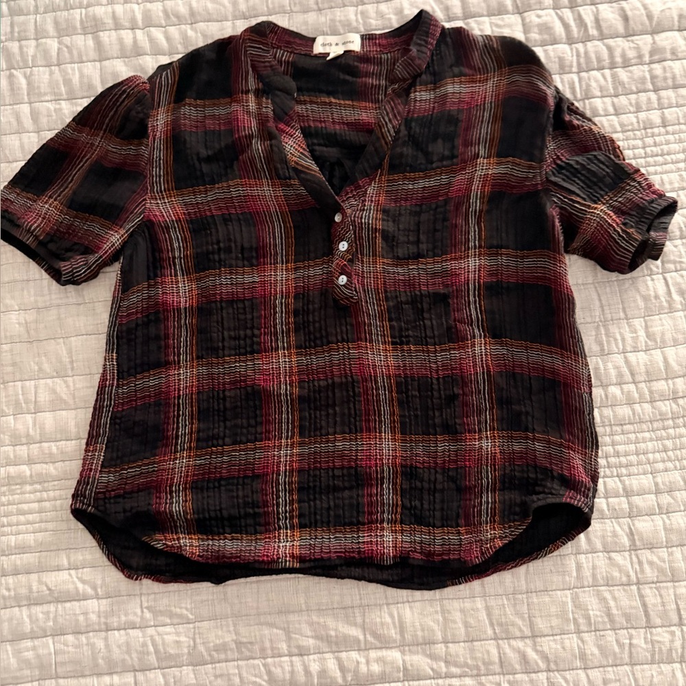 Cloth and Stone Plaid Button-Up Shirt